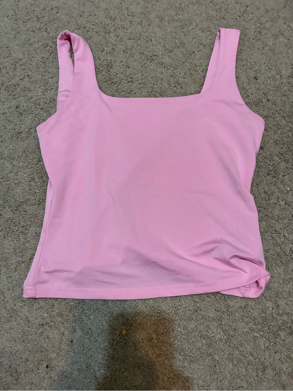 SHEIN Light Pink Square Neck Tank